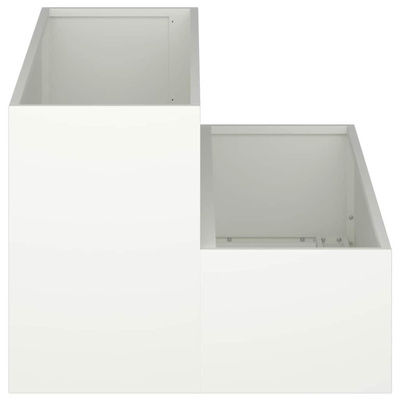 Doniczka ogrodowa Biały 100 x 60 x 45 cm Stal zimnogięta