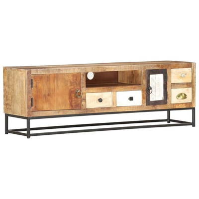 vidaXL Szafka pod TV, 120x30x40 cm, lite drewno odzyskane