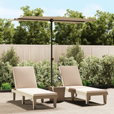 Parasol ogrodowy na aluminiowym słupku, 180x110 cm, taupe