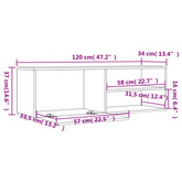 vidaXL Szafka pod TV, przydymiony dąb, 120x34x37 cm
