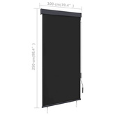 vidaXL Roleta zewnętrzna, 100x250 cm, antracytowa