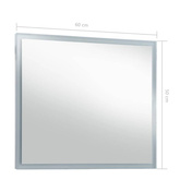 Ścienne lustro łazienkowe z LED, 60 x 50 cm vidaXL
