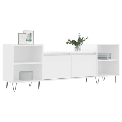 vidaXL Szafka pod TV, biała, 80x36x50 cm, materiał drewnopochodny