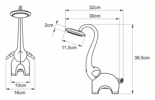 Lampka biurkowa K-BL1603 BIAŁY z serii SŁONIK