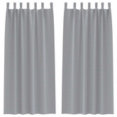 Firany blackout z kółkami 2 pcs Jasnoszary 225 x 140 cm