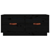vidaXL Szafka pod TV, czarna, 80x34x35 cm, lite drewno sosnowe