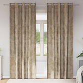 Zasłony z weluru 2 pcs szampański 245 x 140 cm Aksamit