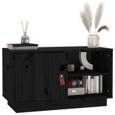 vidaXL Szafka pod TV, czarna, 70x34x40 cm, lite drewno sosnowe