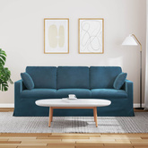 Sofa Niebieski 198 x 78 x 80 cm Aksamit