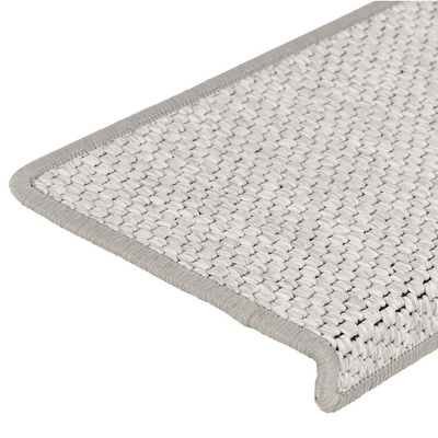 Samoprzylepne nakładki na schody 15 szt., 65x21x4 cm, platynowe