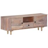 vidaXL Szafka pod TV, 118x30x40 cm, lite drewno akacjowe