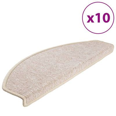 Maty na schody 10 szt. 65x24x4 cm Taupe Półokrągłe Duże