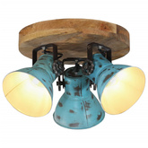 Lampa sufitowa, 25 W, postarzany niebieski, 35x35x25 cm, E27
