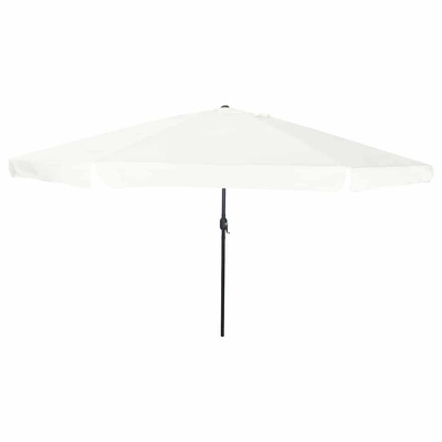 Parasolka ogrodowa piaskowy 394 x 394 x 248 cm Poliester i Stal