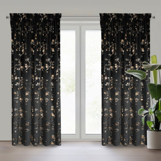 Zasłona Selena czarna 140x270