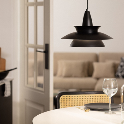 Lampa Wisząca czarna Abruzzo Luppo E27