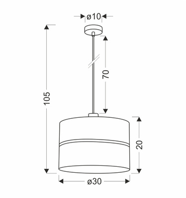 Assam lampa wisząca czarny+złoty 1x60w e27 abażur czarny+złoty pasek
