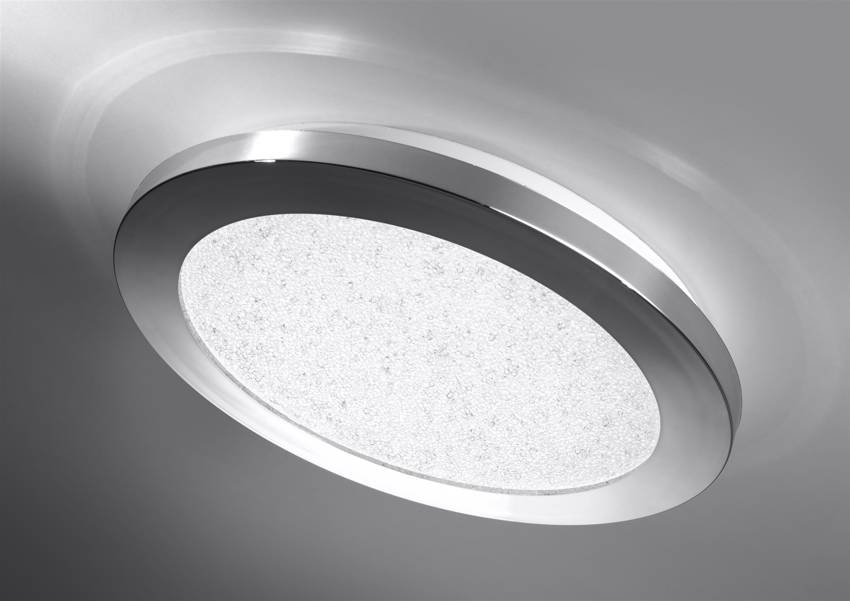 Plafon do łazienki PIXEL minimalistyczny – srebrny chromowany 22,5 cm - okrągły plafon LED z funkcją ściemniania 3000K 12W IP441