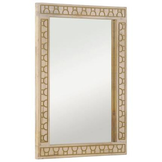 vidaXL Lustro łazienkowe, 50x70x2,5 cm, lite drewno mango i szkło model standard