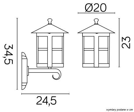 Lampa ogrodowa stojąca K 3012/1/TD g