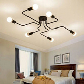 Lampa sufitowa żyrandol plafon pająk 6 ramion xloft
