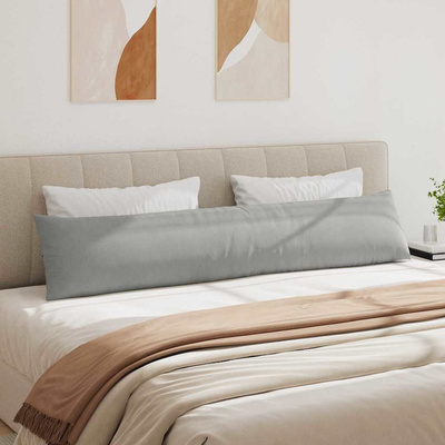 Poduszki na sofę 2 pcs Jasnoszary 200 x 40 cm tkanina