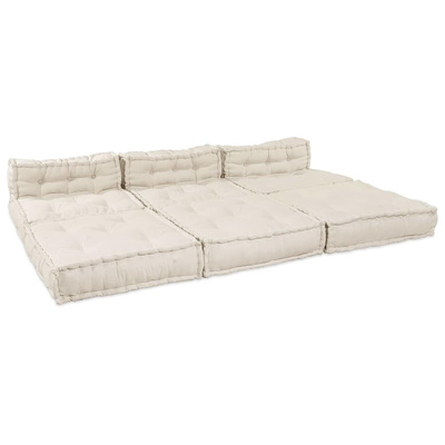 Modularna jednostka sofy 4 pcs kremowy tkanina
