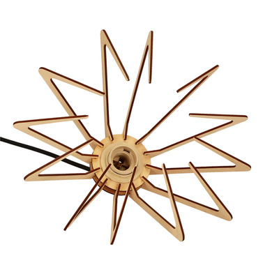 Eco 6 lampa wisząca 1x40 E27 abażur drewniany