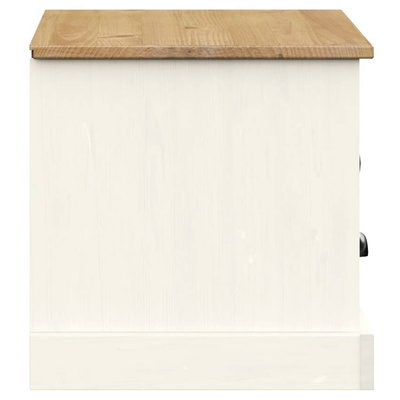 vidaXL Szafka pod TV VIGO, biała, 106x40x40 cm, lite drewno sosnowe