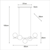 Lampa wisząca K-5846 z serii LEMO