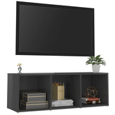 vidaXL Szafka pod TV, szara na wysoki połysk, 107x35x37 cm