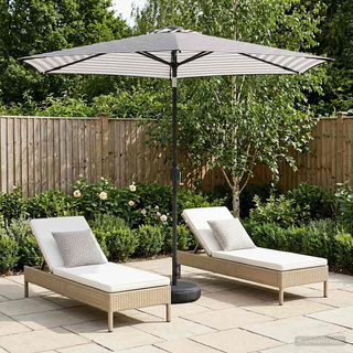 Parasol ogrodowy z oświetleniem LED i podstawą 270 x 270 cm