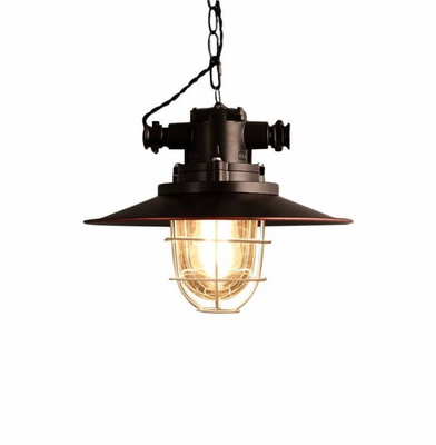 Lampa wisząca w stylu industrialnym metalow czarna E27