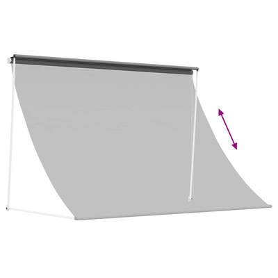 Markiza jasnoszary 300 x 150 cm 180 g / m? Poliester z powłoką PU