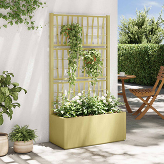 Donica ogrodowa z trellem zielony 80 x 36 x 140 cm PP