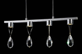 Lampa wisząca LED chromowa z kryształkami 4x3W Prisma Candellux 34-25708