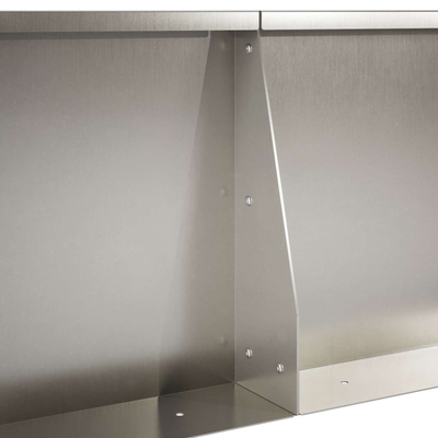 Mur oporowy 4 szt. 100 x 12 x 50 cm Stal nierdzewna srebrny