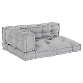 Poduszka do sofy paletowej 3 pcs Szary 120 x 80 x 38 cm tkanina