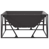 Kominek Czarny 80 x 80 x 40 cm Stal