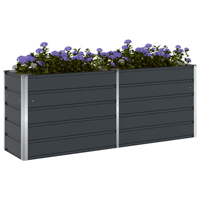 Donica Antracyt 195 x 50 x 75 cm Stal Galwanizowana