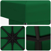 Altana 3 x 3 m zielony Poliester i Stal 190 gsm