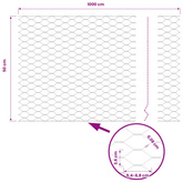 Ogrodzenie heksagonalne 0,5 x 10 m PVC Szary