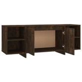 vidaXL Szafka pod TV, przydymiony dąb, 130x35x50 cm, płyta wiórowa