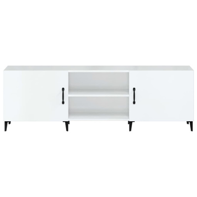 vidaXL Szafka pod TV, wysoki połysk, biała, 150x30x50 cm