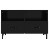 vidaXL Szafka pod TV, czarna, 80x36x50 cm, materiał drewnopochodny wariant 7