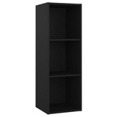 vidaXL Szafka pod TV, czarna, 107x35x37 cm, materiał drewnopochodny