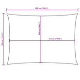 Prostokątny żagiel ogrodowy, tkanina Oxford, 3x5 m, biały