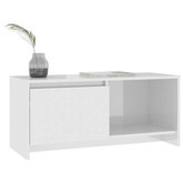 vidaXL Szafka pod TV, wysoki połysk, biała, 90x35x40 cm