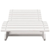 vidaXL Leżaki, 2 szt., białe, 205x60x31,5 cm, lite drewno sosnowe