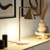 Lampka Stołowa Złota Abruzzo Valentino E27